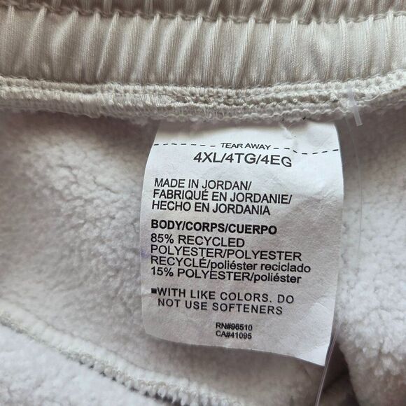 Under Armour Fleece Pro Taper Jogger Sweatpants Mens Size 4XL Cream NEW Zippers - Picture 10 of 11